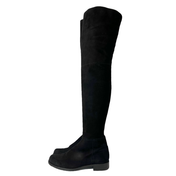Stuart Weitzman Suede Over the Knee Boot Black Size 7 - Picture 2 of 6